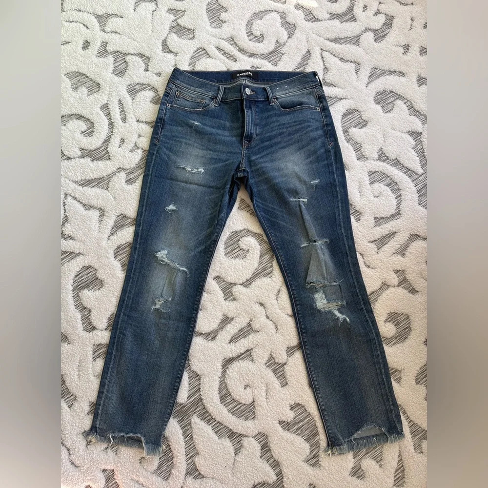 Express Skinny Ankle Midrise Jeans Sz 10